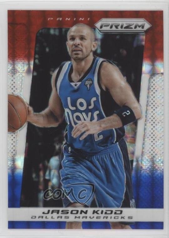 2013-14 Panini Prizm Red White & Blue Mosaic Prizm Jason Kidd #255 HOF h5t