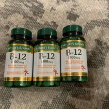 3 Nature's Bounty Vitamin B12 1000mcg Energy Metabolism Support 200 each bb 1/27