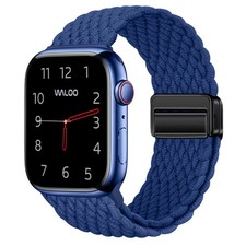 Magnetic Braided Nylon Loop Band - 40/41/42mm - Navy