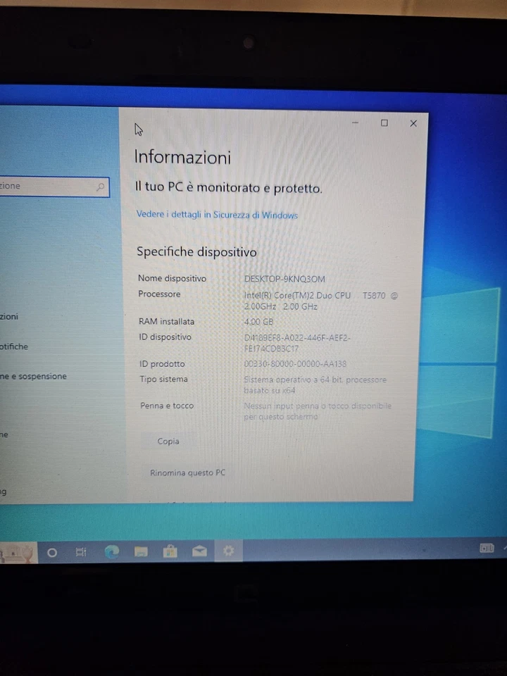 Notebook Hp Compaq 610 Intel Core 2 Duo T5870 2 Ghz 4 Gb RAM 500 GB Hard DIsk - Immagine 2 di 3