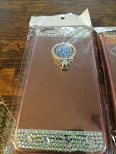 THREE Cell Phone Case for 6 Plus Rhinestone Cover Luxury Glossy Mirror Ring 