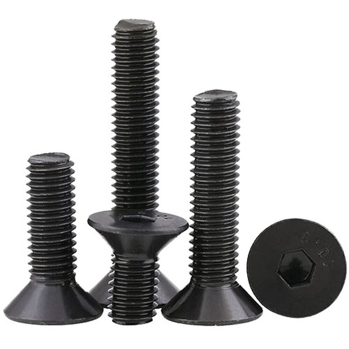 Tornillos de enchufe hexagonal de cabeza plana de acero de alta resistencia M4 DIN 7991 - Imagen 6 de 12