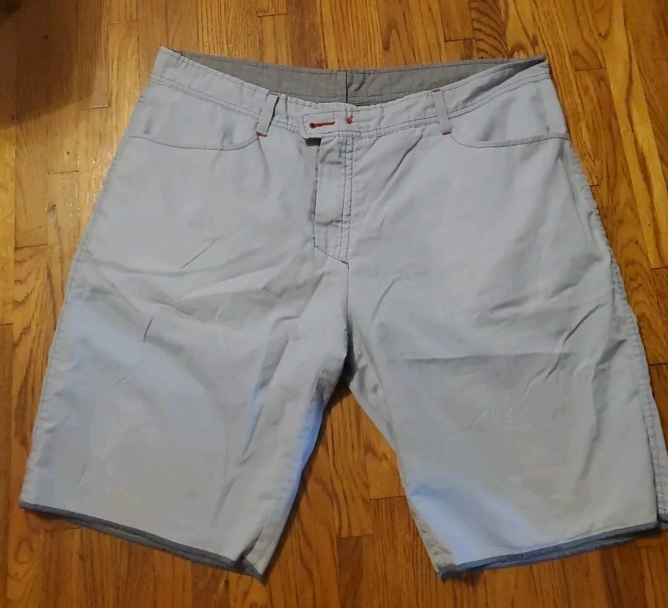 Howe Reversible Shorts Size 40-42 Gray/Blue Flat Front Men's - Image 3 of 4