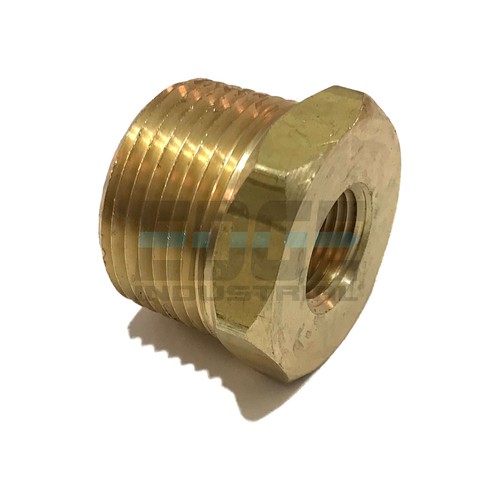 BRASS HEX BUSHING REDUCING NPT THREADS PIPE FITTING 1" MALE X 3/8" FEMALE