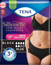 Image of TENA Lady Silhouette Plus Pants Medium Low Waist Black - 1 Pack of 12