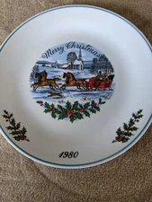 CORELLE 1980 CHRISTMAS LIMITED EDITION 10.25" DINNER PLATE FREE USA SHPPING