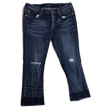 Vigoss Jeans The Jagger Straight Womens Size 32 Dark Wash Distressed J2