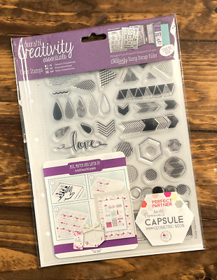  Docrafts Papermania  A5 Stempelset  ''Capsule Collection''  Geometric Neon
