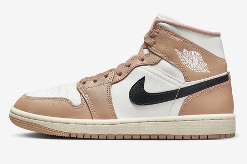 Air Jordan 1 Mid BQ6472-103 Women US 9 Sail Black Desert Lifestyle Shoes GBNC291 - 第 1/16 張圖片