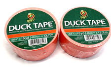 Neon Safety Orange Duck Duct Tape ShurTech 312963 15 yd x 1.88 in Lot of 2
