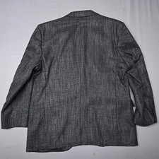 Jos A Bank 44R Gray Plaid Signature Wool Blazer Suit Jacket Sport Coat