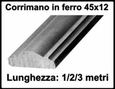 Corrimano passamano in ferro battuto pieno sagomato per scal interne esterno