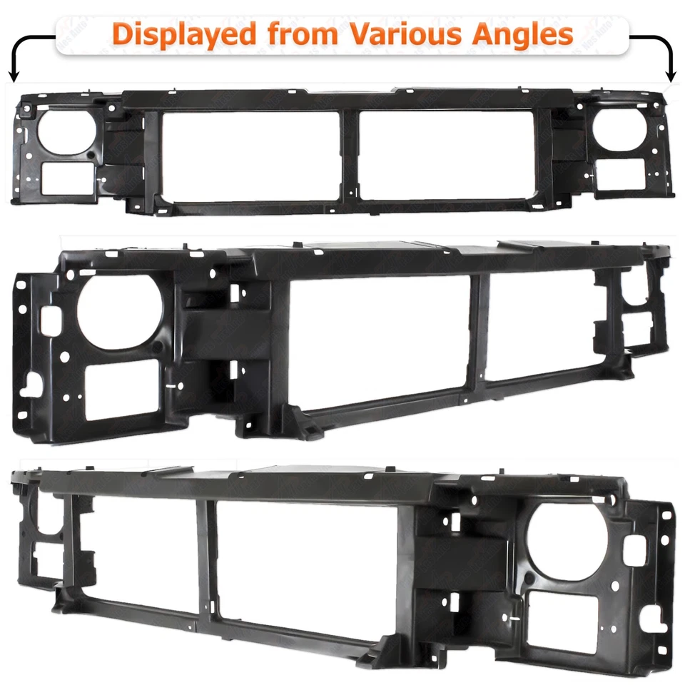Front Grille + Header Panel + Head Lights Kit For 1992-97 Ford F-Series / Bronco Foto 4 de 4