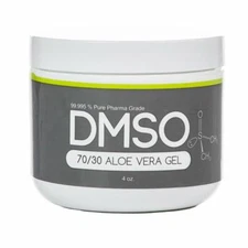 DMSO 70/30 Gel 4 oz. Jar  w/ Aloe Vera 99.995% Dimethyl Sulfoxide