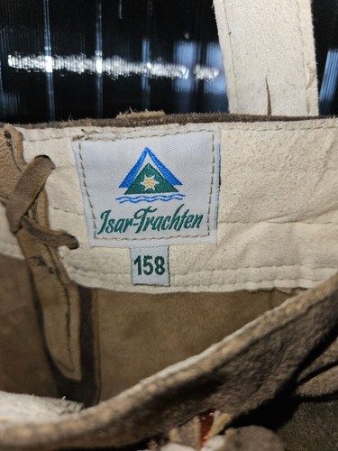 Isar Trachten Kinder Lederhose -Jungen, kurz in Größe 158 Eiche - Bild 2 von 6