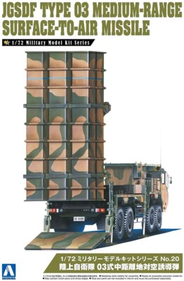 Aoshima 1/72 Scale Model Kit JGSDF Type-03 Medium-Range Surface-to-Air Missile