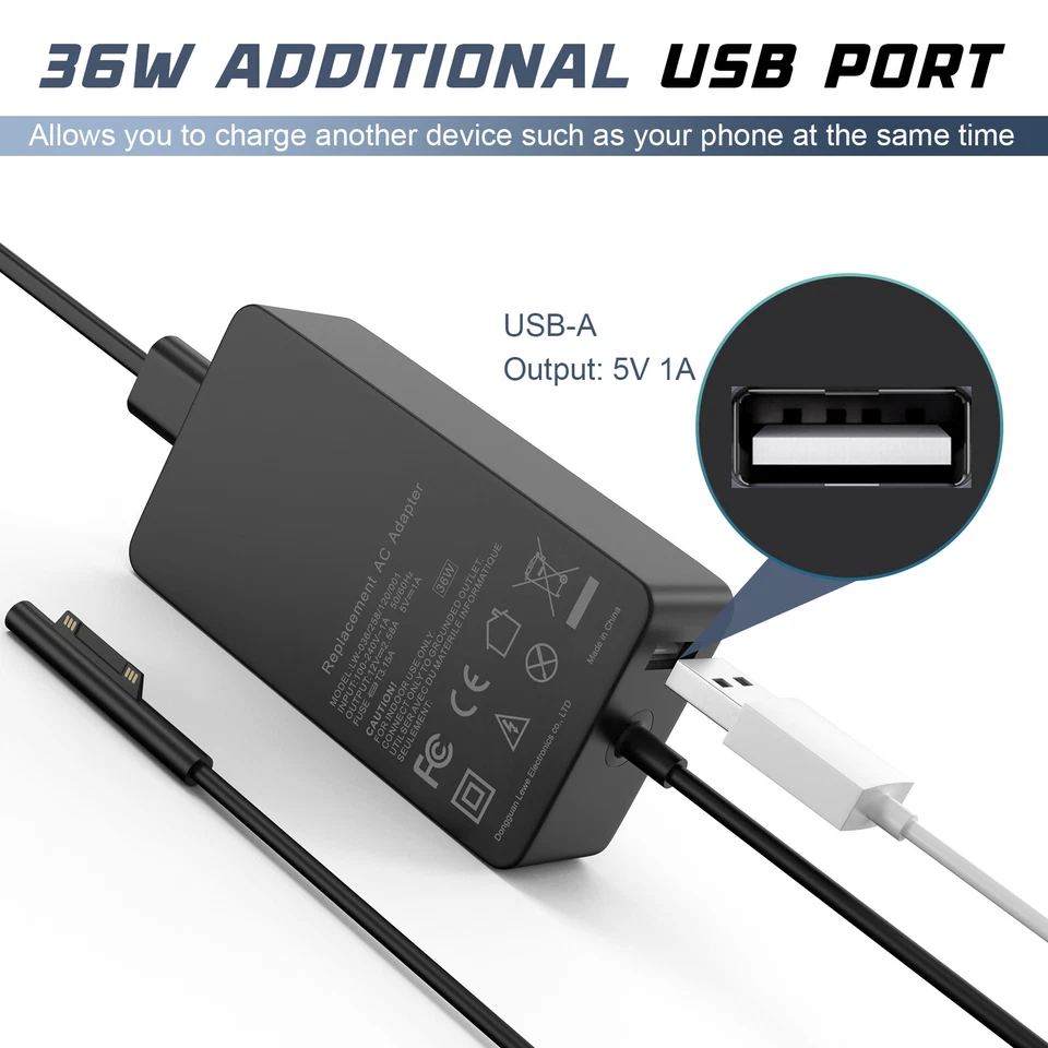 36W 12V 2.58A Netzteil Ladegerät für Microsoft Surface Pro 3 4 i5 i7 Pro 5 1625 - Bild 4 von 4