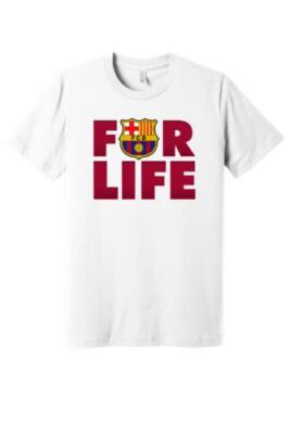 FC Barcelona Soccer FOR LIFE Futbol Main logo T-shirt 6 Sizes S