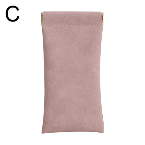 4PC Leather Mouth Snapped Sunglasses Eyeglass Glasses Soft Pouch Bag Pocket HOT - Picture 20 of 24