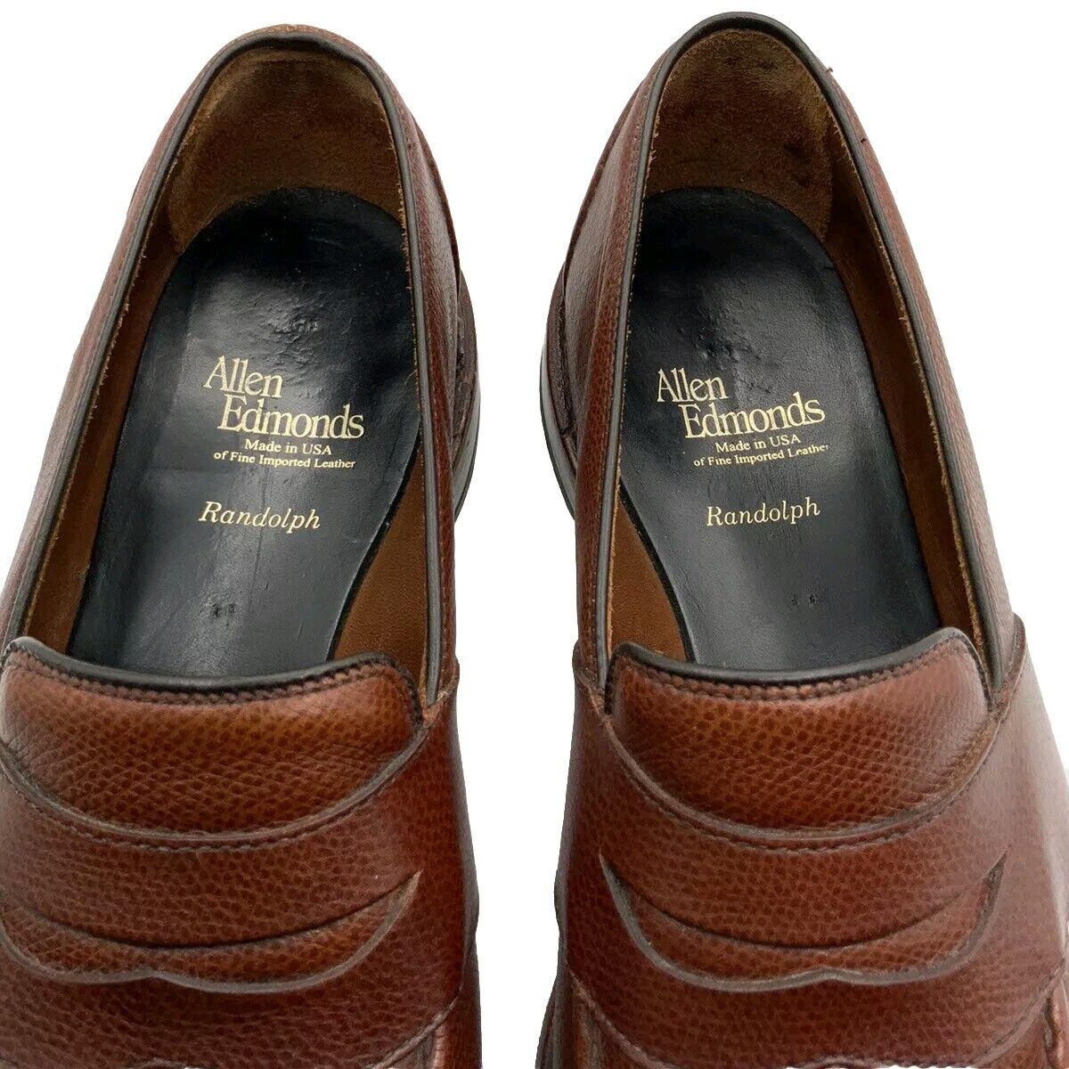 Allen Edmonds RANDOLPH Grain Leather Penny Loafers 7.5 D Allen Edmonds RANDOLPH Grain Leather Penny Loafers 7.5 D