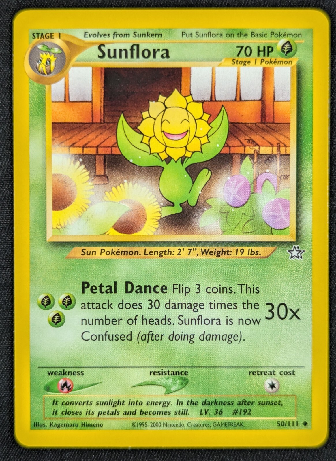 Sunflora 2000 Neo Genesis Uncommon Pokemon Card 50/111 (NM)