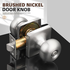 Privacy Door Knobs Brushed Nickel Interior with Lock Bedroom Door Knobs Bathroom