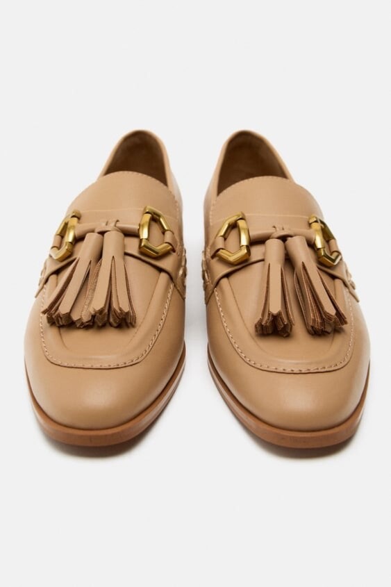 靴 ZARA tassel Loafer brown ZARA BROWN TASSEL LOAFERS, SIZE EU 41 BNWT | eBay