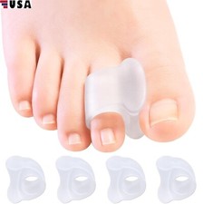 8Pcs Bunion Corrector Gel Toe Separators Soft Toe Spacers Overlapping Toes Pads
