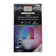 Gemmy Orchestra of Lights Color Changing Multi Color Christmas LED Edison Bulb