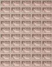 SCOTT 968 POULTRY INDUSTRY 3 CENT  M NH  FULL  SHEET OF 50