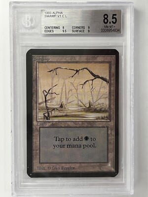 MTG Alpha 1X Swamp X1 V1 - BGS 8.5 Magic - NM-MT+ (8, 9.5, 9 & 9