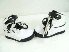 FILA Infant's Vulc 13 Mid Plus White Black Solid High Top Sneaker Size 6 US