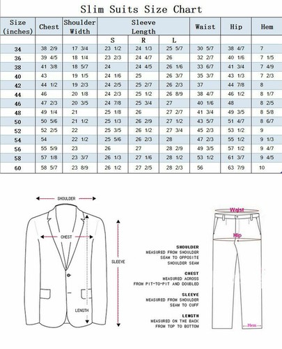 Men’s Formal Slim Fit Suit 2 Piece Two Button Solid Colors (10) Jacket & Pants - Picture 16 of 32