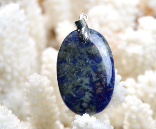 Pendentif Cabochon Shattuckite & Goethite 13 Carats - Pierre Naturelle De Namibie, Neuf