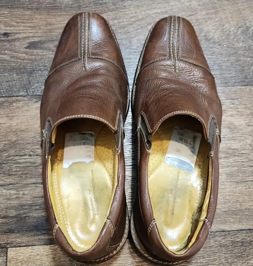 Sandro Moscoloni men’s brown leather dress loafer shoes size 12 SKU 6260 s-l400.jpg main image 4