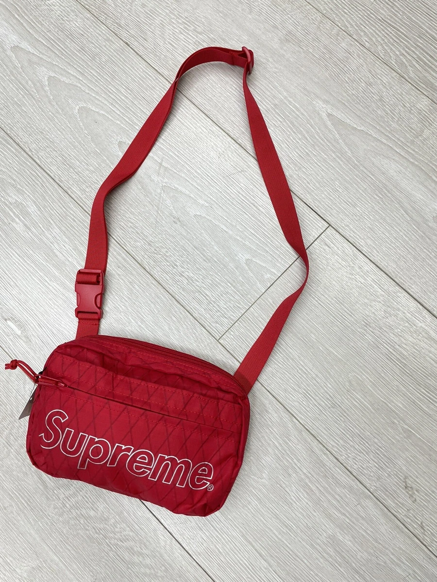 Sac bandoulière Supreme rouge unisexe 100 % authentique FW18 hiver 2018 sac  voyage