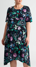 TS TAKING SHAPE plus size M / 20 Spring Blossoms Dress crushed comfy A-line NWT!
