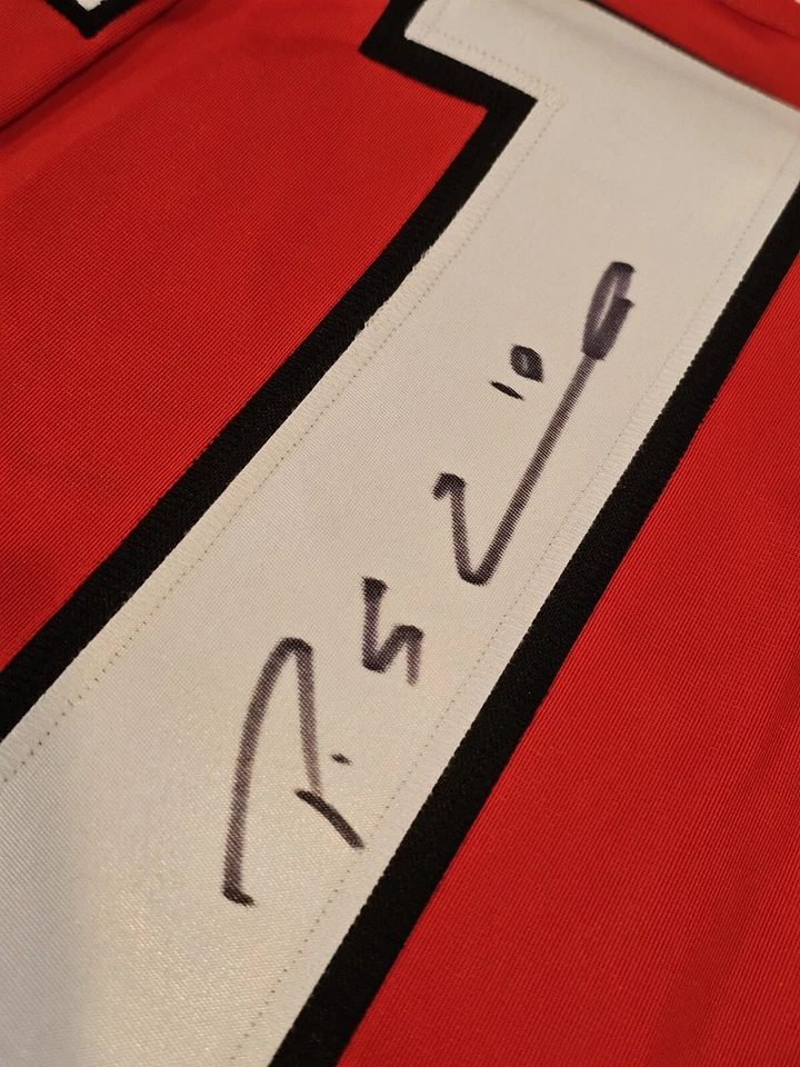 Patrick Sharp Autographed/Signed Jersey Beckett Sticker Red Custom Jersey - Image 2 of 4