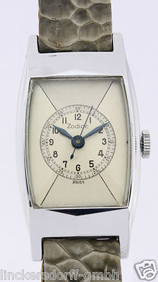 ZODIAC  ART DECO VERCHROMTE HERREN-ARMBANDUHR AUS DEN 30/40er JAHRE - HANDAUFZUG