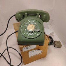 1954 MOSS GREEN 500 VINTAGE SUPERB  CLASSIC ROTARY DESK PHONE READY FOR YOU