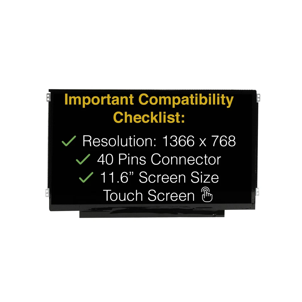 HP CHROMNAP X360 11-AE131NR 40 Pins 触摸屏替换液晶 LED 显示器 — 第 3/4 张图片