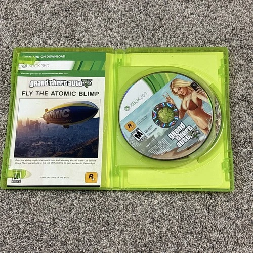 Grand Theft Auto V 5 GTA (Xbox 360, 2004) CIB w/ Manual, Map, & Blimp, TESTED