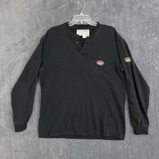 Rasco FR T Shirt Men Large Black Long Sleeve Henley Cotton ATPV 10 HRC 2