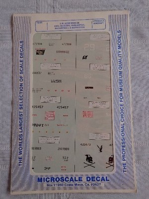 US Air Force WWII Aces Microscale Decal 1/72