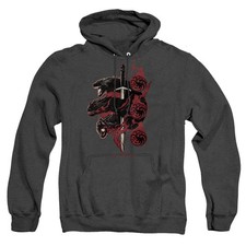 Game Of Thrones Targaryen Dragons Mens Heather Hoodie Black Officially Licensed