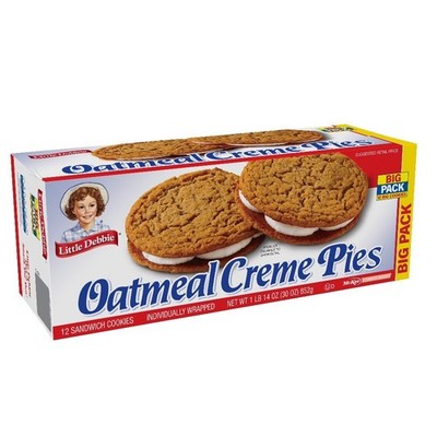 Oatmeal Creme Pies Snack Pack Bulk 30 oz 12 Count Cookies Family Size