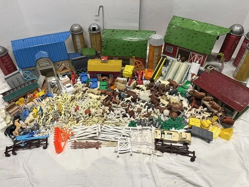 Marx Happi Time Farm & Dairy Farm MASSIVE LOT w/ Barns Animals People Trucks ETC