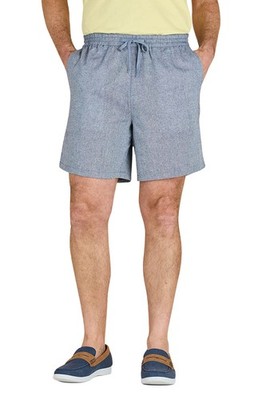 Herren-Schlupfshorts Leinenoptik Baumwolle - leichter, elastischer Bund mit