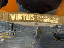 Viktos Men's Operatus CCW Relaxed Jean CD4 Faded Distressed Blue Size 36X34