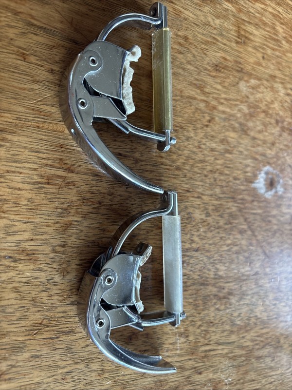 Two Vintage 1970's Hamilton USA Guitar Capo, Fast Action Chrome Metal